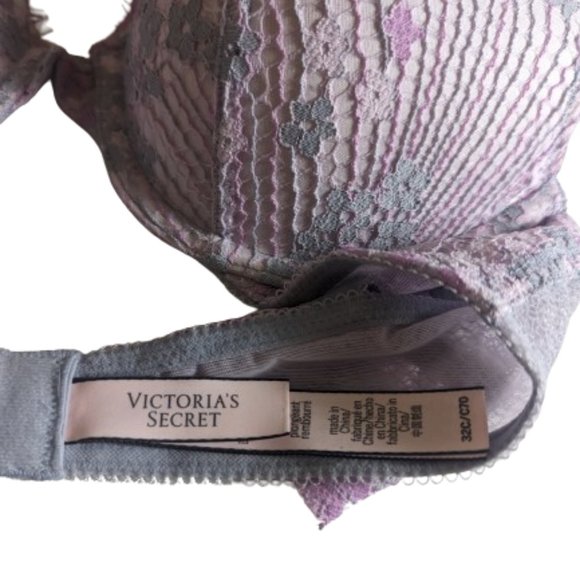 Victoria's Secret Pink Lace 32C/70C Sexy Underwire Push Up Padded Bra NWT! - Picture 7 of 8
